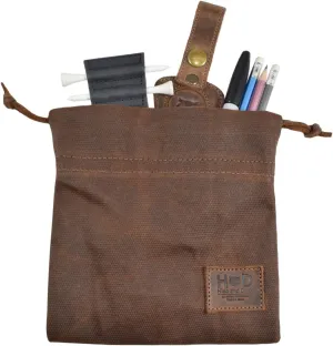 Hide & Drink, Golf Valuables Field Pouch, Golf Bag, Multipurpose Pouch with String, Sport Organizer, Waxed Canvas, Handmade