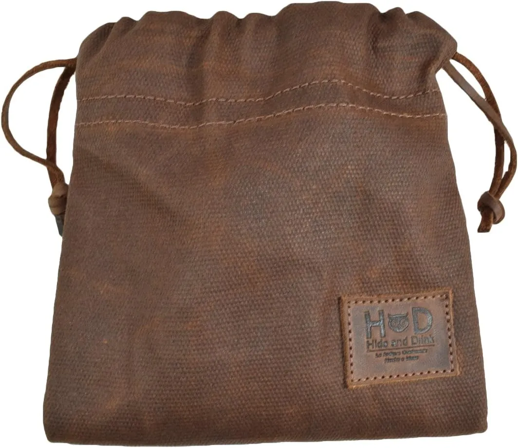Hide & Drink, Golf Valuables Field Pouch, Golf Bag, Multipurpose Pouch with String, Sport Organizer, Waxed Canvas, Handmade
