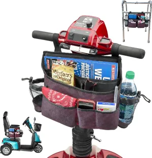 High Road Walker Bag, Wheelchair Bag and Mobility Scooter Caddy - 8 Easy Access Pockets and Cup Holders for Mobility Aids and Equipment