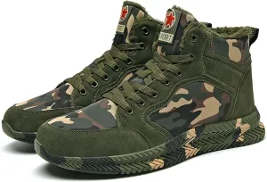 High-top Sports Canvas Camouflage Shoes Suitable for Outdoor Mountaineering and Hiking Training