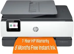HP OfficeJet 8022e All-in-One Color Inkjet Wireless Printer Scanner Copier with 6-months Instant Ink Included Phone Computer Printers for Home Use Two-Sided Printing Scanning 1K7K6A (Renewed Premium)