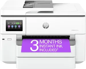 HP OfficeJet Pro 9730e Wide Format Wireless All-in-One Color Inkjet Printer, Print, scan, Copy up to 11x17', ADF, Duplex Printing Best for Office, 3 Month Instant Ink Trial Included (537P6A)