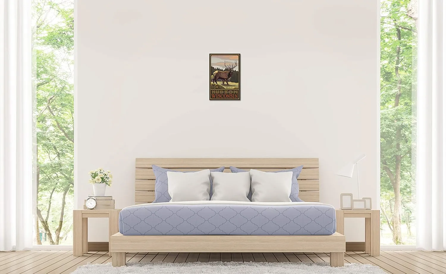 Hudson Wisconsin Elk Hills Giclee Archival Canvas Print Wall Art Décor for Home & Office from Travel Artwork by Artist Paul A. Lanquist 12" x 18"