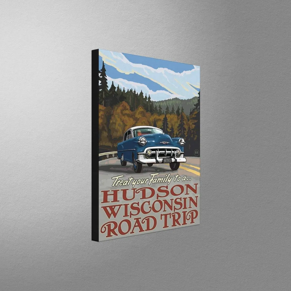 Hudson Wisconsin Road Trip Hills Giclee Archival Canvas Print Wall Art Décor for Home & Office from Travel Artwork by Artist Paul A. Lanquist 12" x 18"