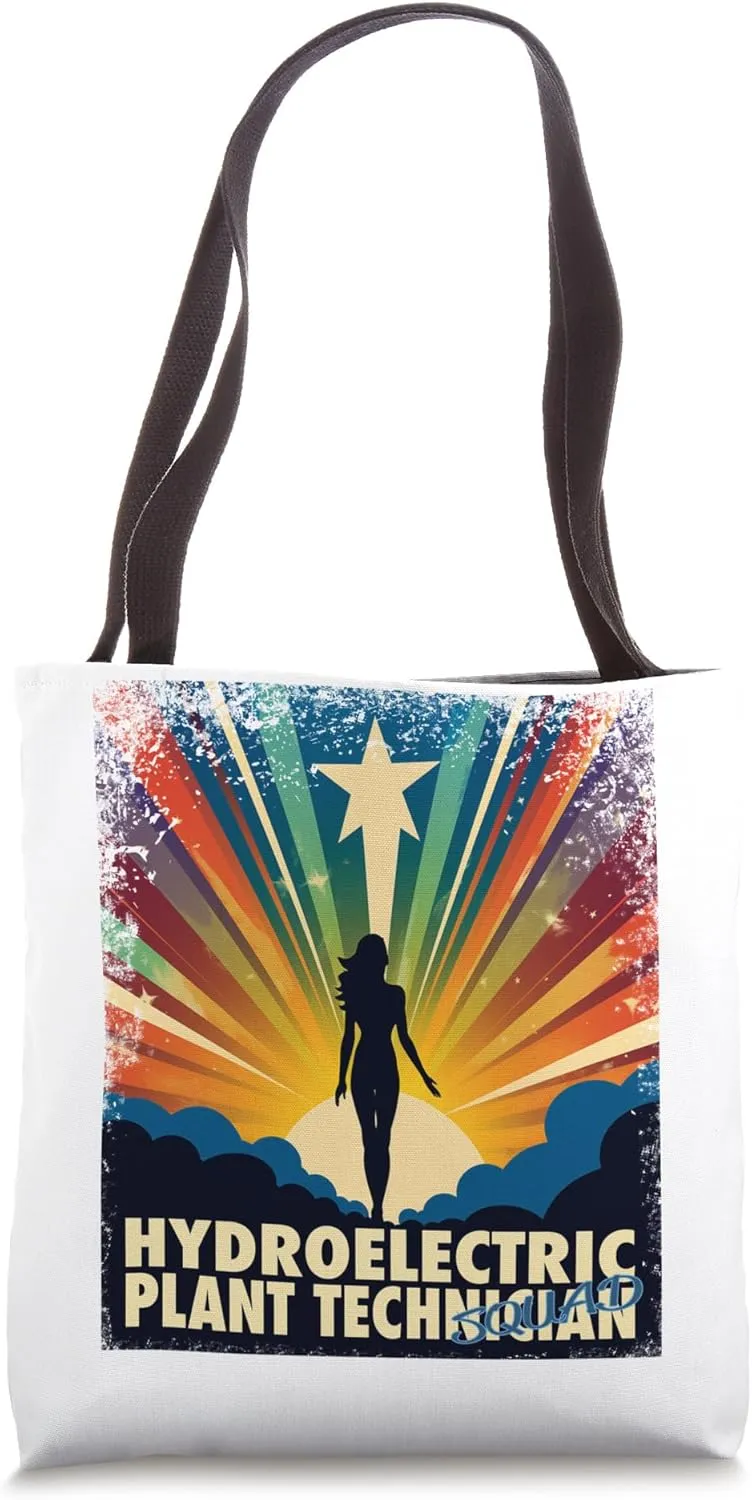 Hydroelectric Plant Technician Funny Female Hero Job Women Tote Bag