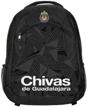 Icon Sports Fan Shop World Soccer Club Team Logo Officially Licensed Premium Backpack (CHIVAS DE GUADALAJARA, ONE SIZE)