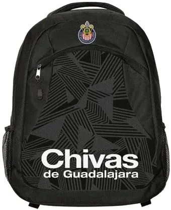 Icon Sports Fan Shop World Soccer Club Team Logo Officially Licensed Premium Backpack (CHIVAS DE GUADALAJARA, ONE SIZE)