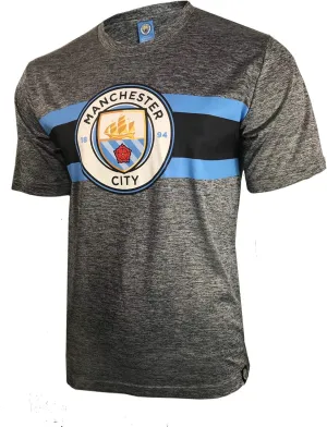 Icon Sports Mens International Soccer Manchester City Short Sleeve Color Block T-Shirt, Small, Team Color