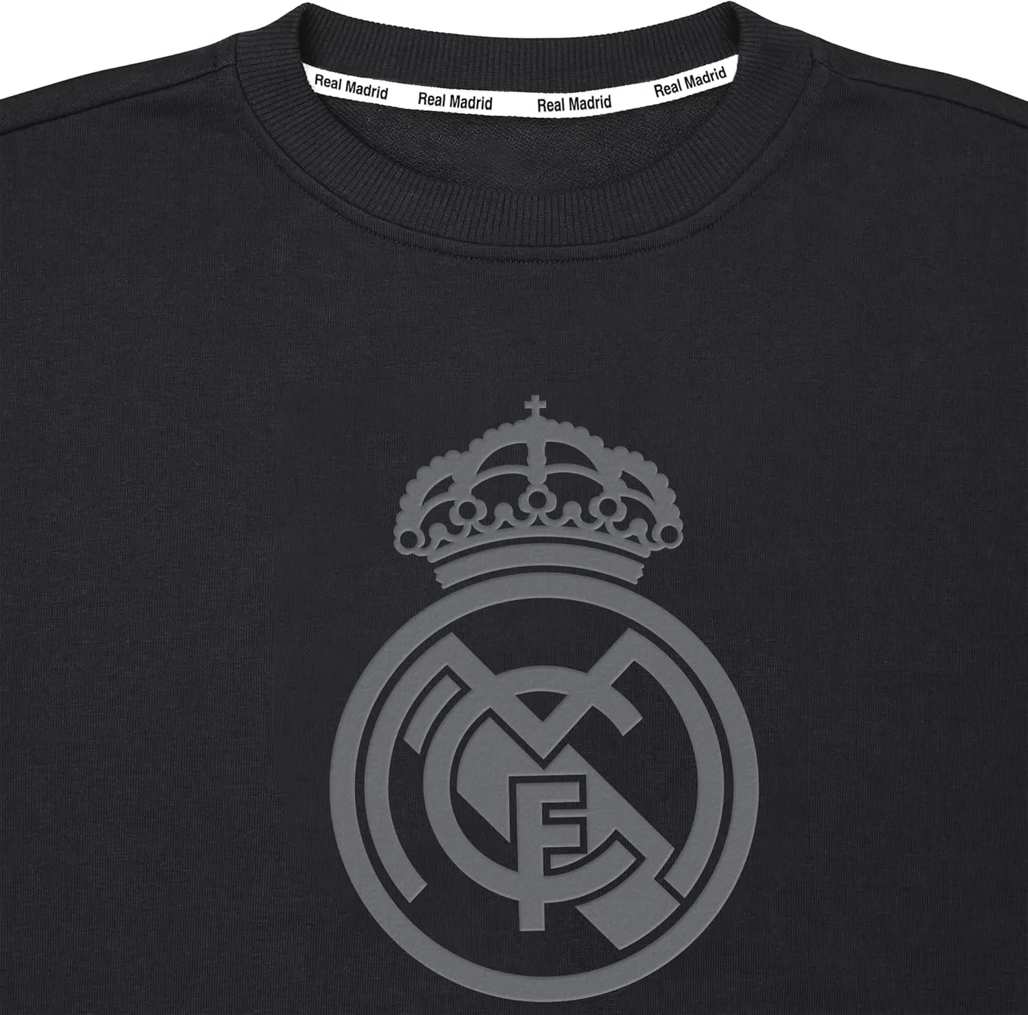 Icon Sports Officially Licensed Football Club Cotton Terry Monochromatic Crewneck Pullover Sweater – Mens Soccer Apparel
