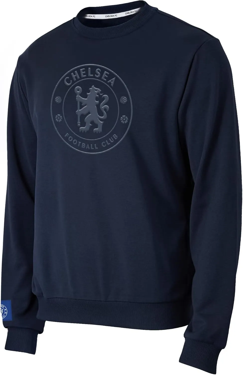 Icon Sports Officially Licensed Football Club Cotton Terry Monochromatic Crewneck Pullover Sweater – Mens Soccer Apparel