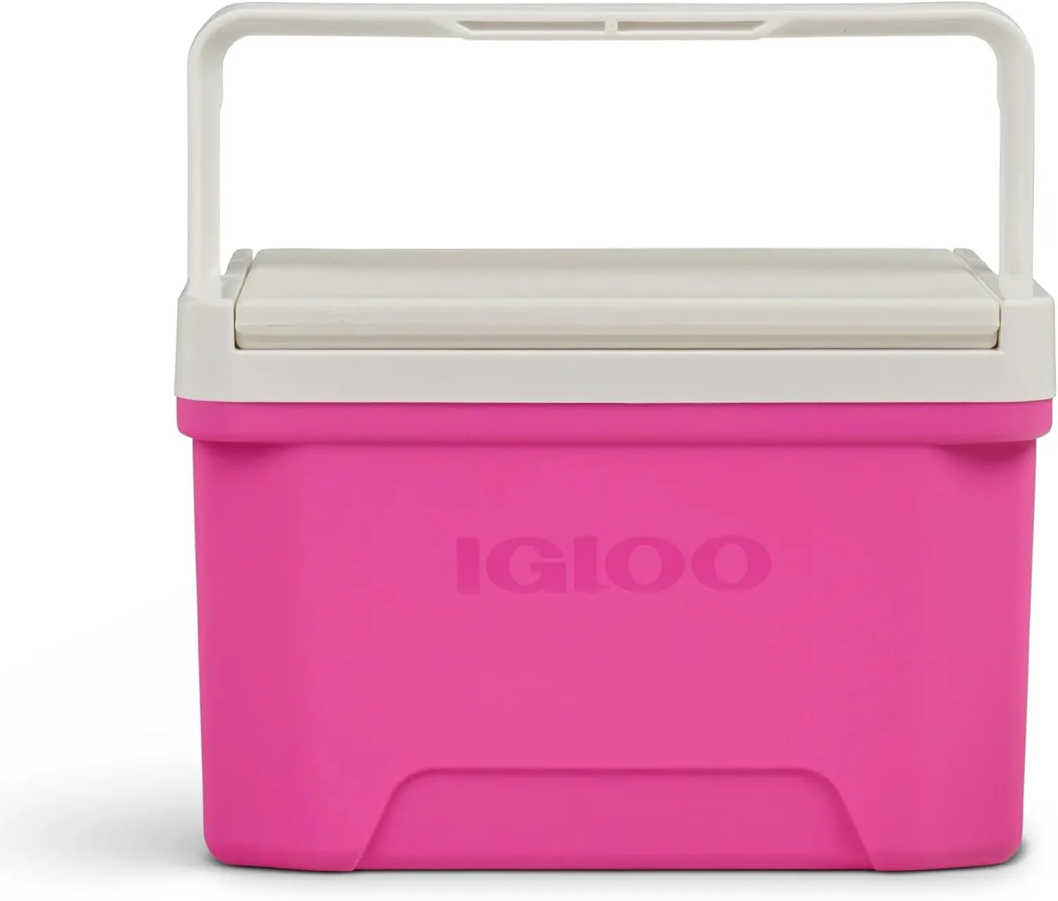 Igloos Laguna Small 9 QT Ice Chest Cooler, Fuchsia Burst, Hard Shell Portable Cooler Box, with Tray Lid and Cup Holders, Cool Riser Technology, Easy Clean, Travel, Beach, Camping