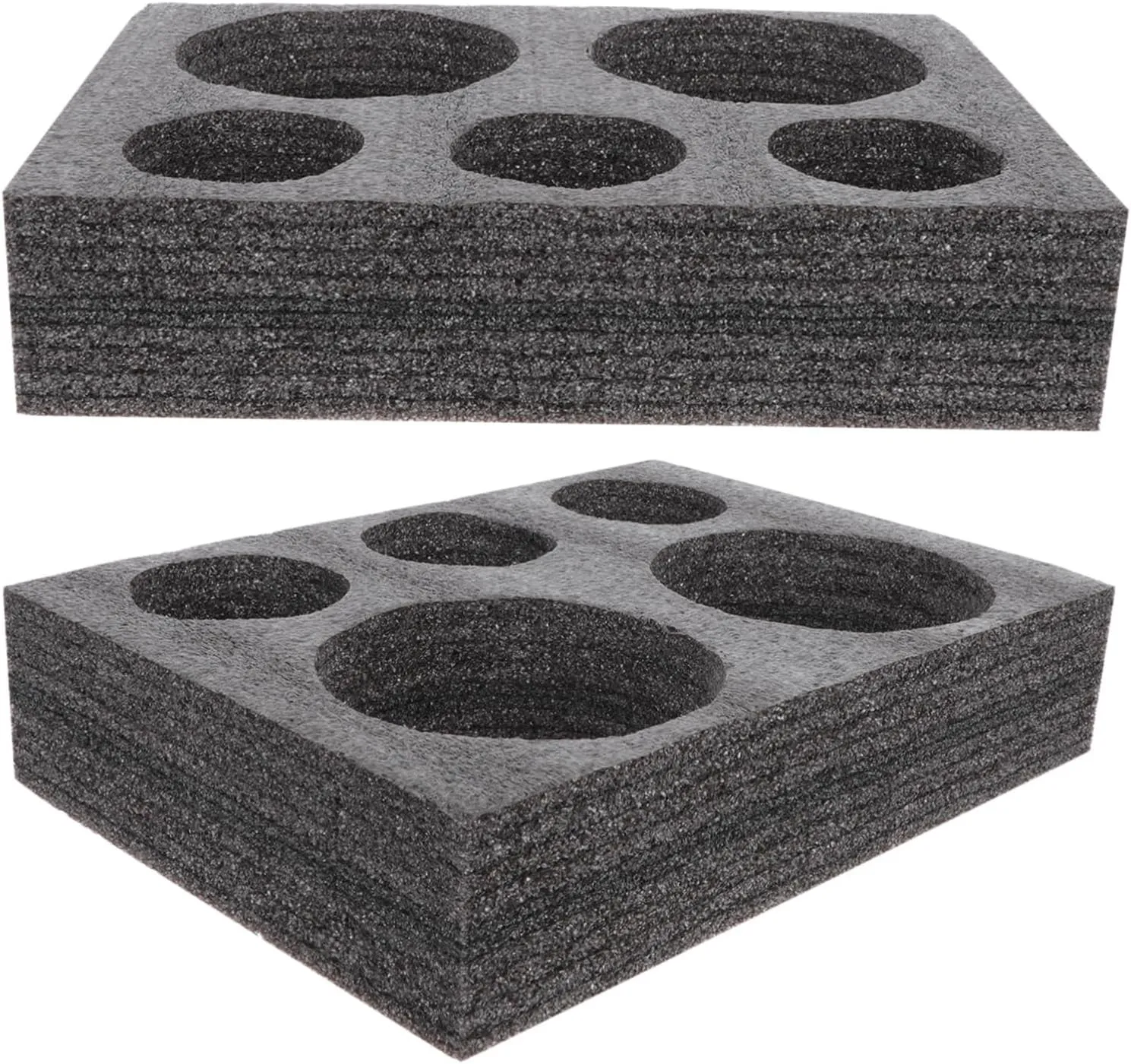 IMIKEYA 2 Pack Takeout Cup Holders 5 Hole Beverage Packing Tray Foam Material Safe Reusable for Takeout Drinks Display