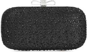 INC International Concepts Women's Black Rhinestone Evie Clutch