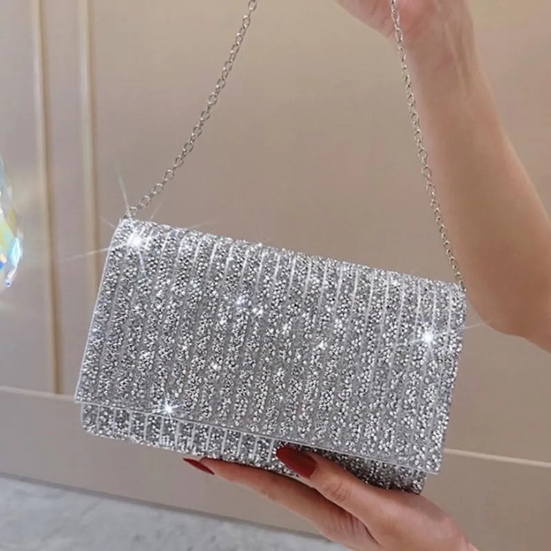 Inlaid Rhinestones Evening Bag Women Versatile Evening Bag