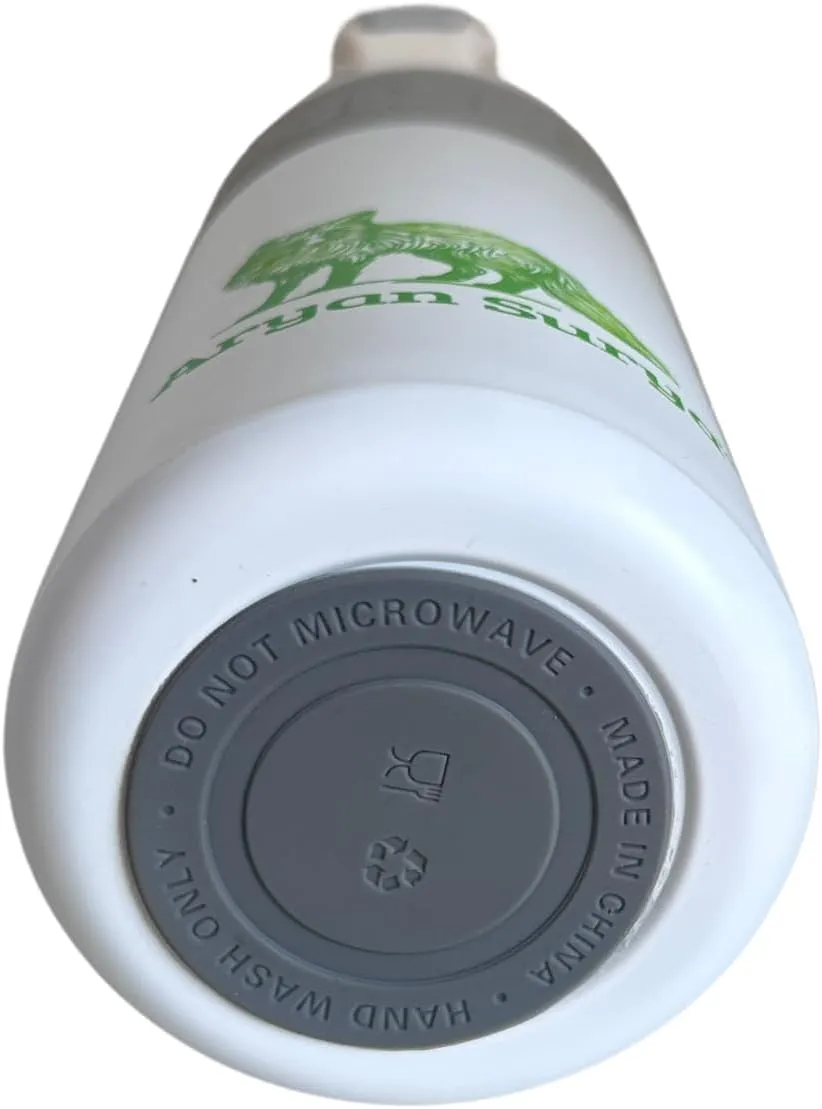 Insulated Stainless Steel Water Bottle with push-button lid with lock and Straw for Sports and Travel, BPA-Free Sports Water Bottle, 22 oz (White, 22 oz)