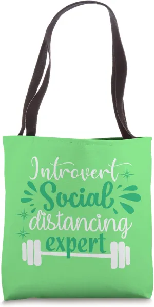 Introvert Social Distancing Expert - Workout Gym Edition Tote Bag