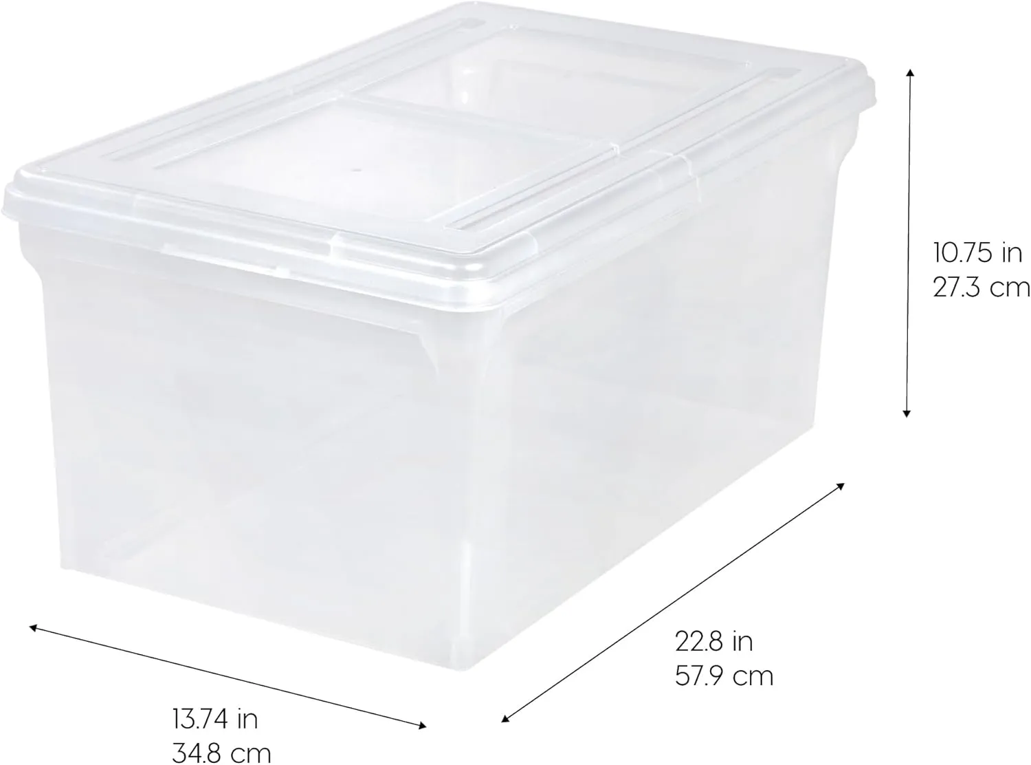 IRIS USA File Box File Organizer w/ Hinged Split Latching Lid for Letter/Legal File, Water Resistant Document Box, BPA-Free, Plastic Storage Bin Tote Organizer, Stackable, Nestable, Pearl 44 Qt. 5Pack