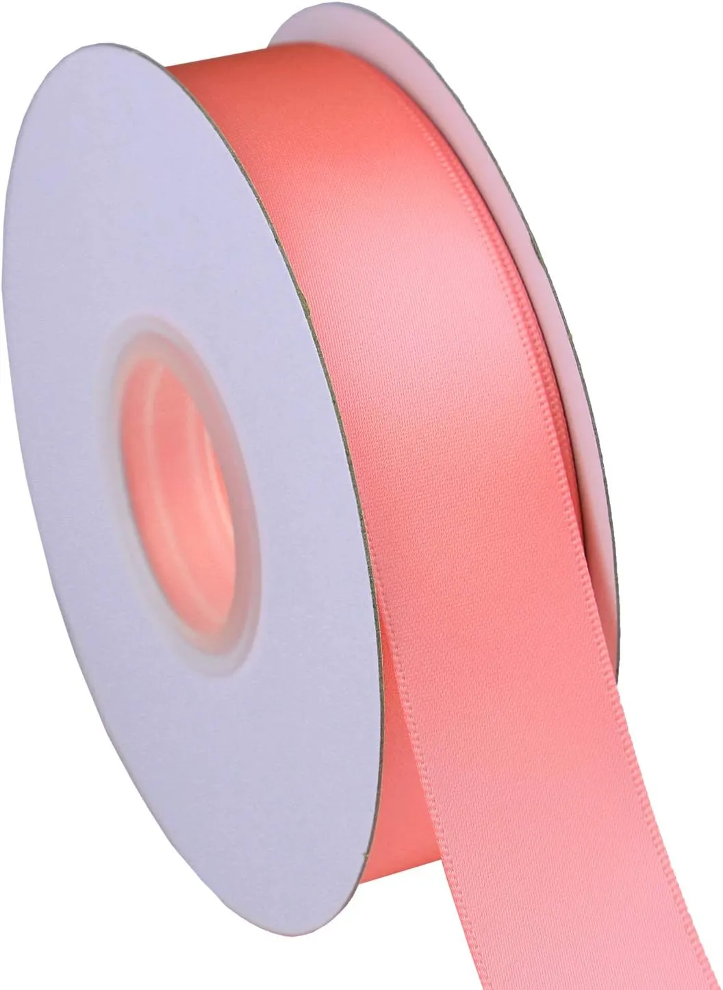 ITIsparkle 1" Inch Double Faced Satin Ribbon 50 Yards-Roll Set for Gift Wrapping Scrap Books Party Favor Hair Braids Baby Shower Decoration Floral Arrangement Craft Supplies, Pink Ribbon