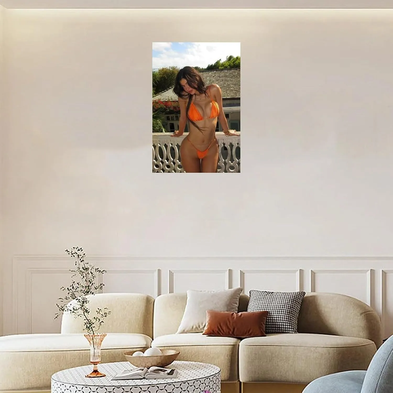 IVGAXLUD Kylie Jenner Sexy Actors Mold Poster 2 Wall Art Canvas Print Office Bedroom Living Room Decor 20x30inch(50x75cm) Unframe-style