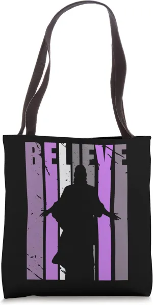 Jesus Faith Worship Vintage Distressed Religious Worshipper Tote Bag
