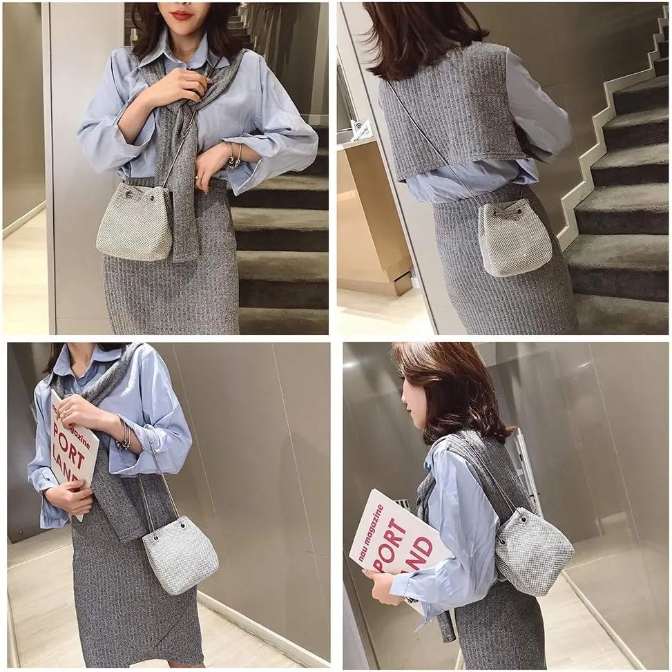 JIAN YA NA Fashion Women Bridesmaid Lady Girl Bride Evening Clutch Bag for Prom Cocktail Party Wedding Engagement