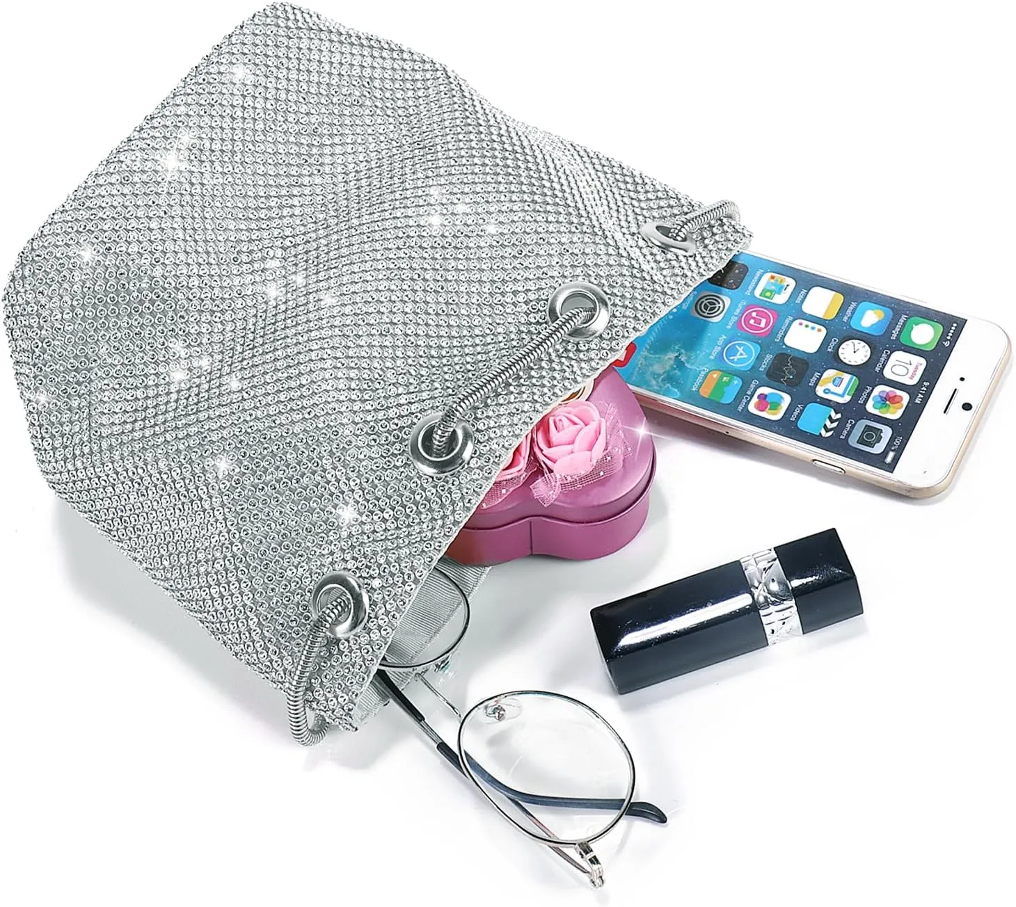 JIAN YA NA Fashion Women Bridesmaid Lady Girl Bride Evening Clutch Bag for Prom Cocktail Party Wedding Engagement