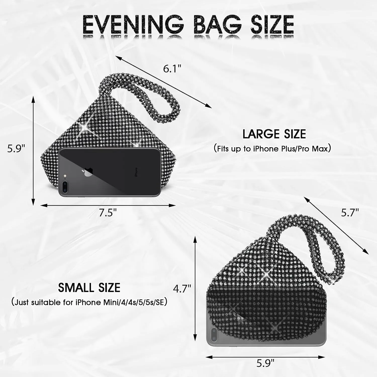 JIAN YA NA Fashion Women Bridesmaid Lady Girl Bride Evening Clutch Bag for Prom Cocktail Party Wedding Engagement