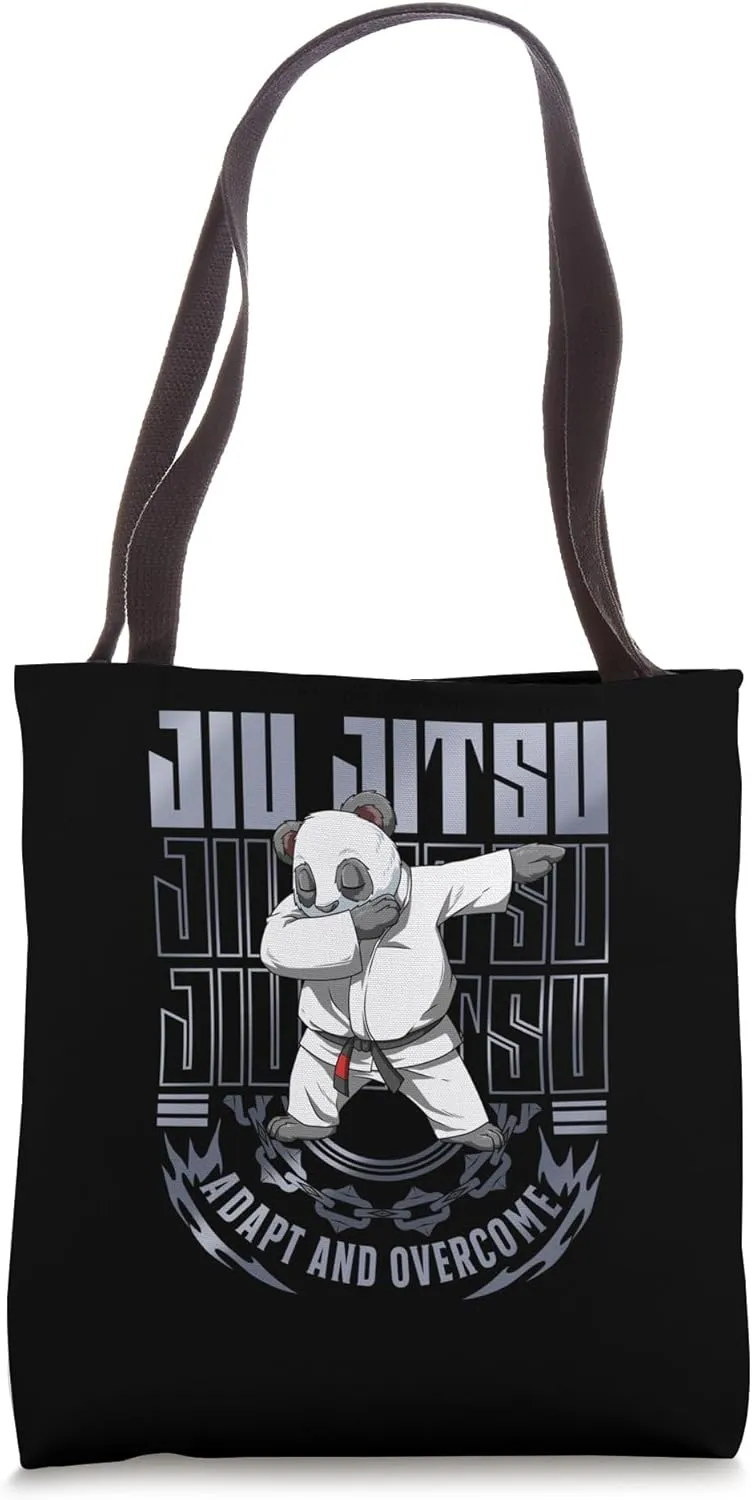 Jiu Jitsu Adapt and Overcome - Grappling BJJ Dabbing Panda Tote Bag