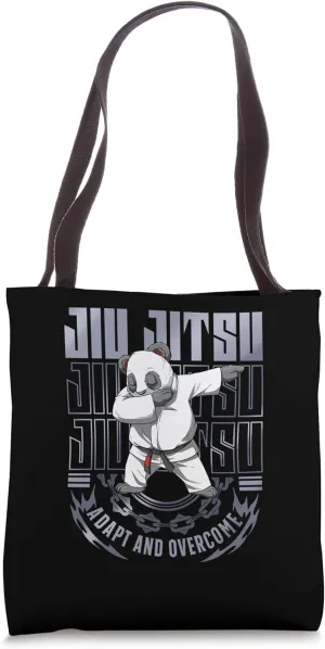 Jiu Jitsu Adapt and Overcome - Grappling BJJ Dabbing Panda Tote Bag