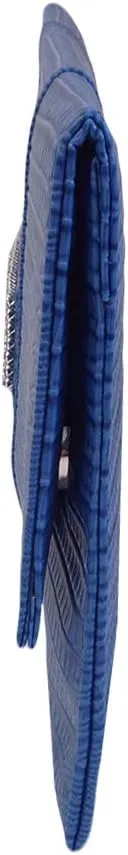JNB Synthetic Lizard Rhinestone Accent Envelope Clutch