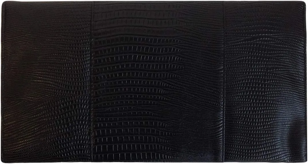 JNB Synthetic Lizard Rhinestone Accent Envelope Clutch