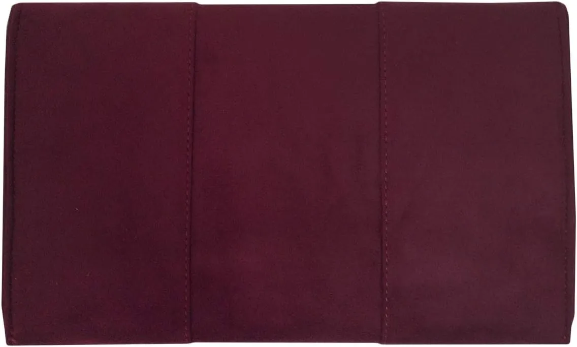 JNB Women's Faux Microsuede Envelope Clutch