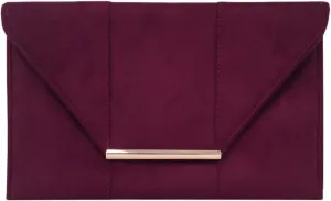 JNB Women's Faux Microsuede Envelope Clutch