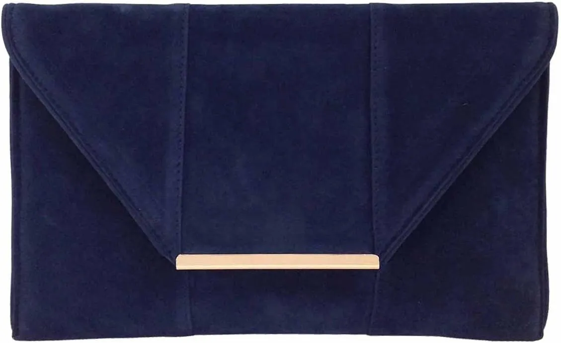 JNB Women's Faux Microsuede Envelope Clutch