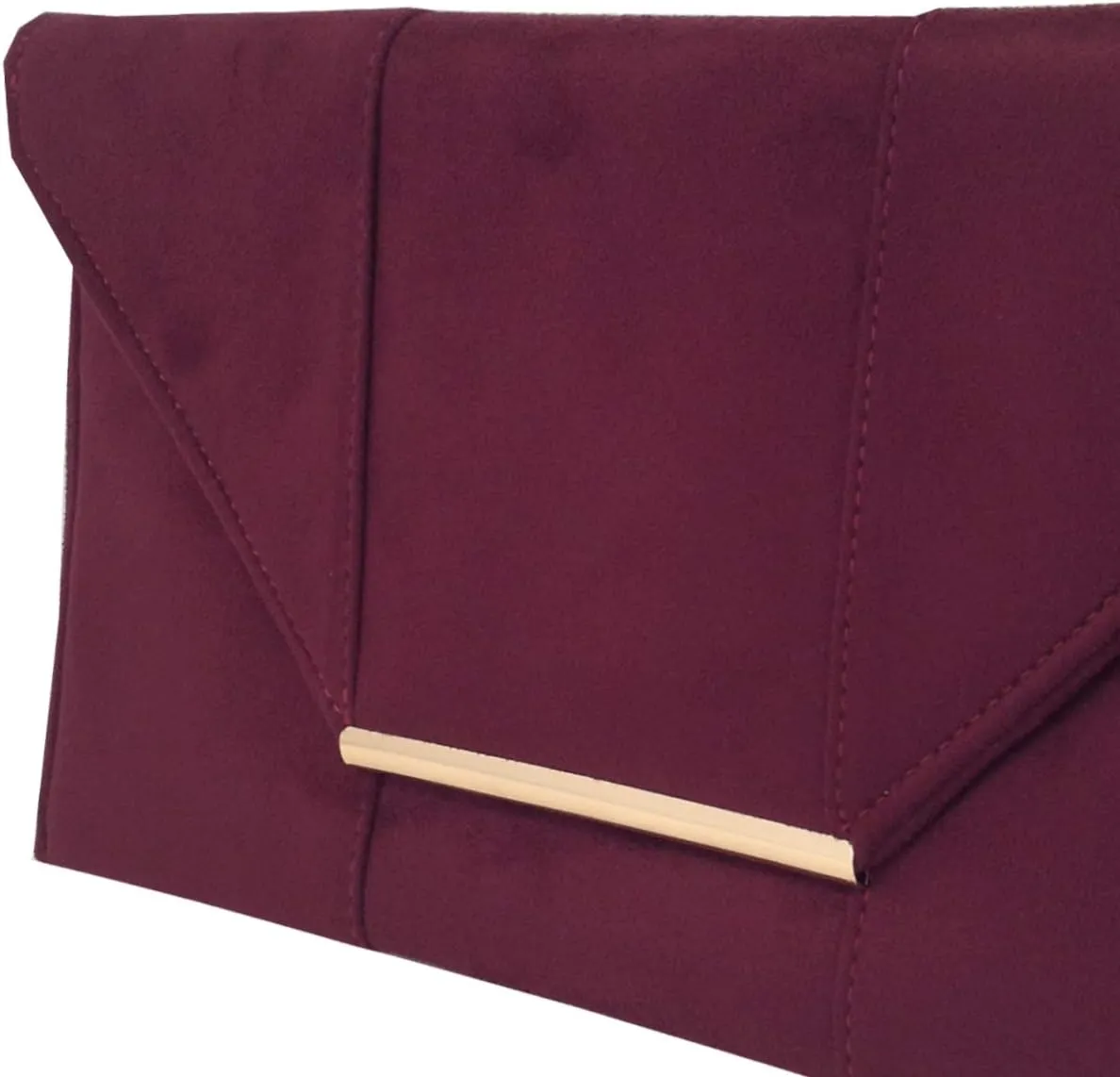 JNB Women's Faux Microsuede Envelope Clutch