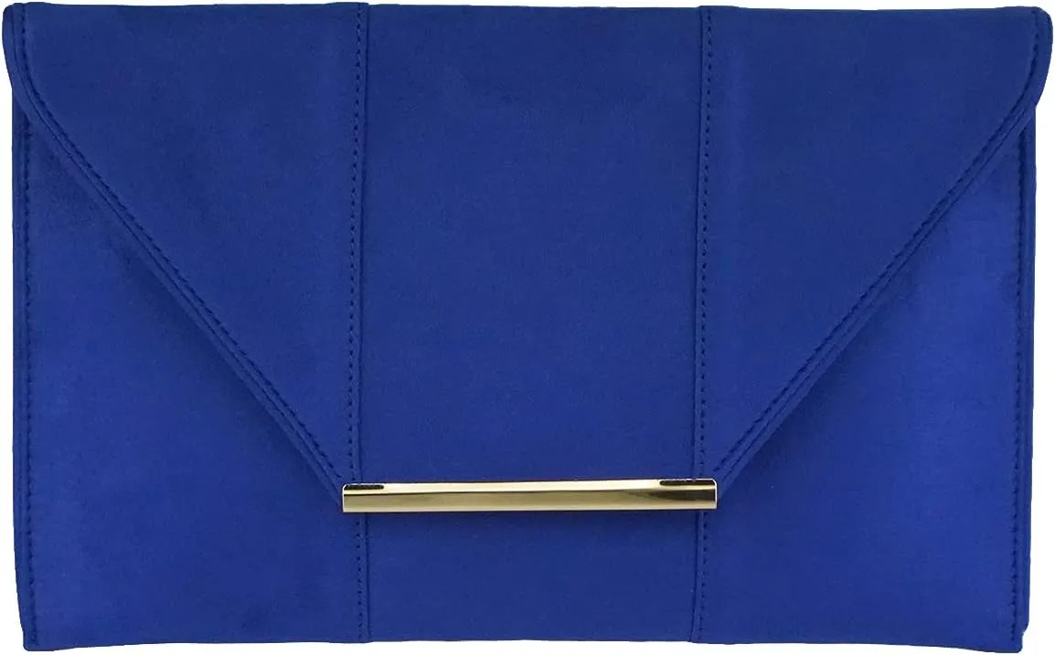JNB Women's Faux Microsuede Envelope Clutch