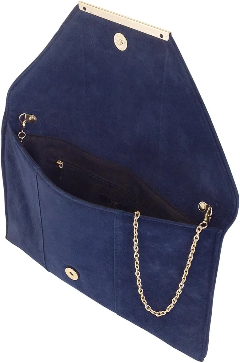 JNB Women's Faux Microsuede Envelope Clutch