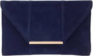 JNB Women's Faux Microsuede Envelope Clutch