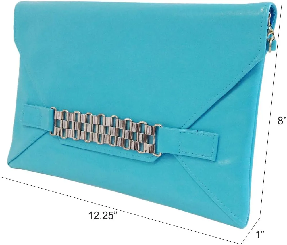 JNB Women's Slip-through Chain Envelope Clutch
