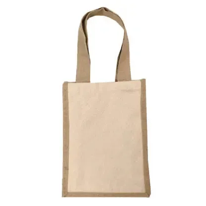 Jute/ Canvas Mini Tote -B3600