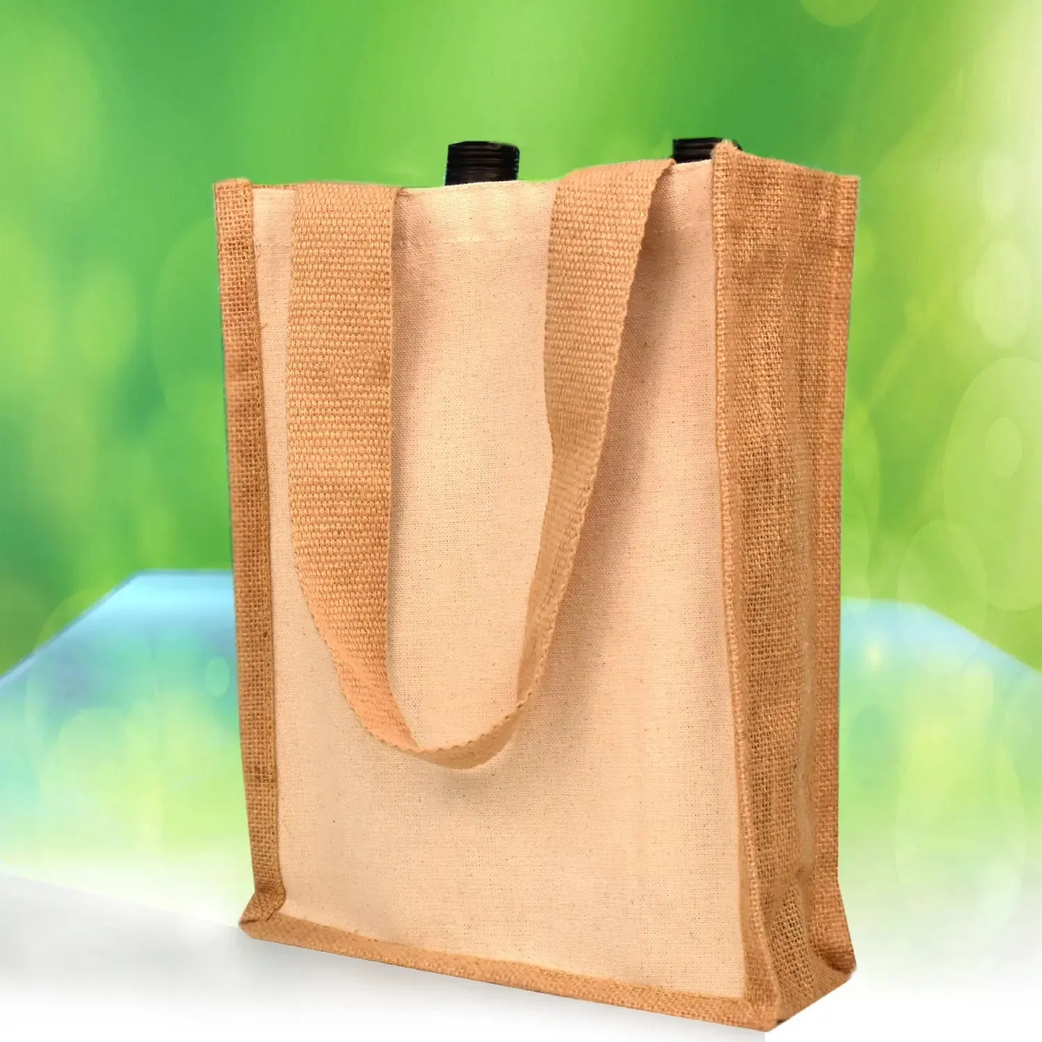 Jute/ Canvas Mini Tote -B3600