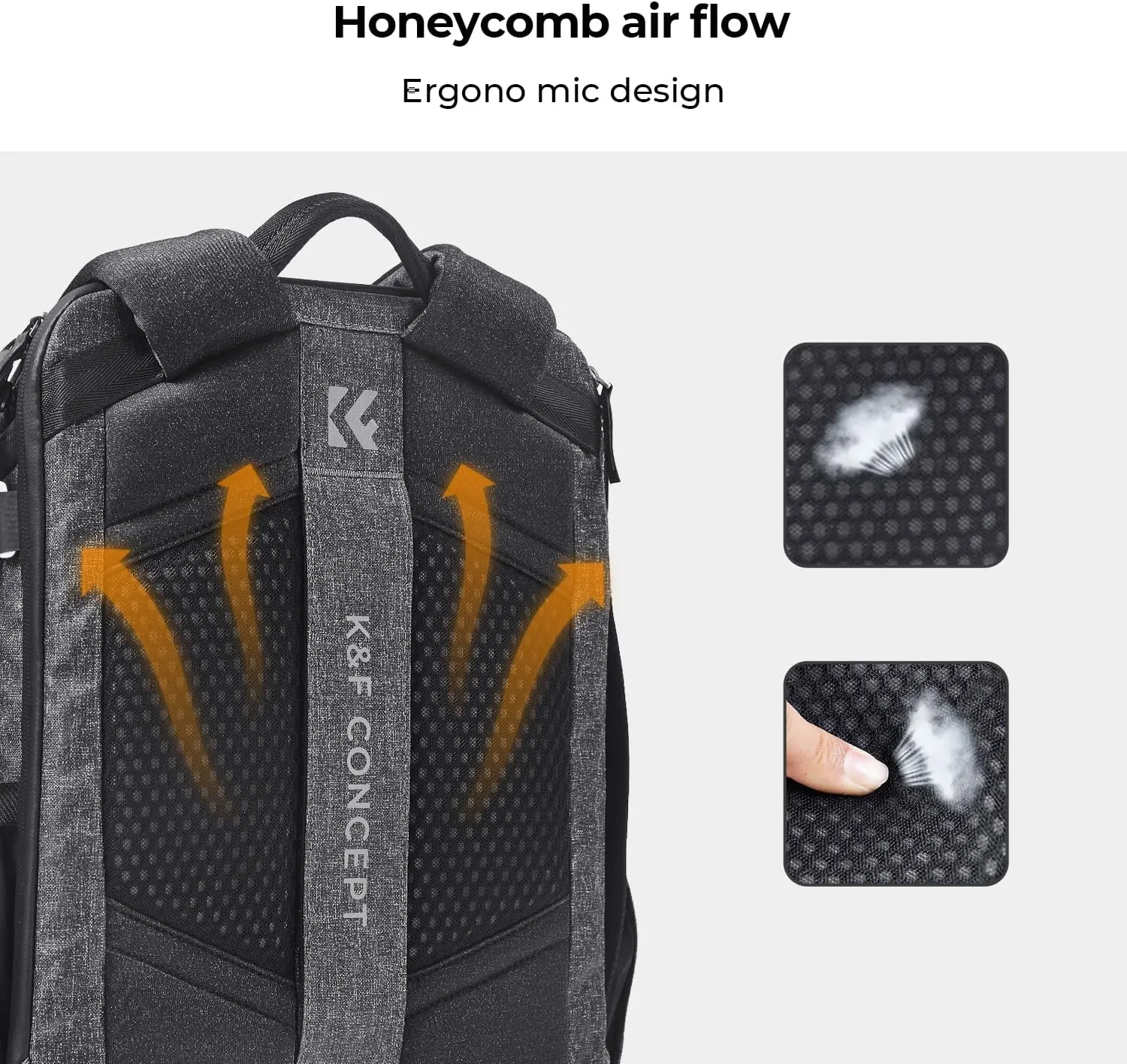 K&F Concept DSLR/SLR Photography Waterproof Camera Bag with 15.6 inch Laptop Compartment Tripod Holder Raincover Camera Backpack
