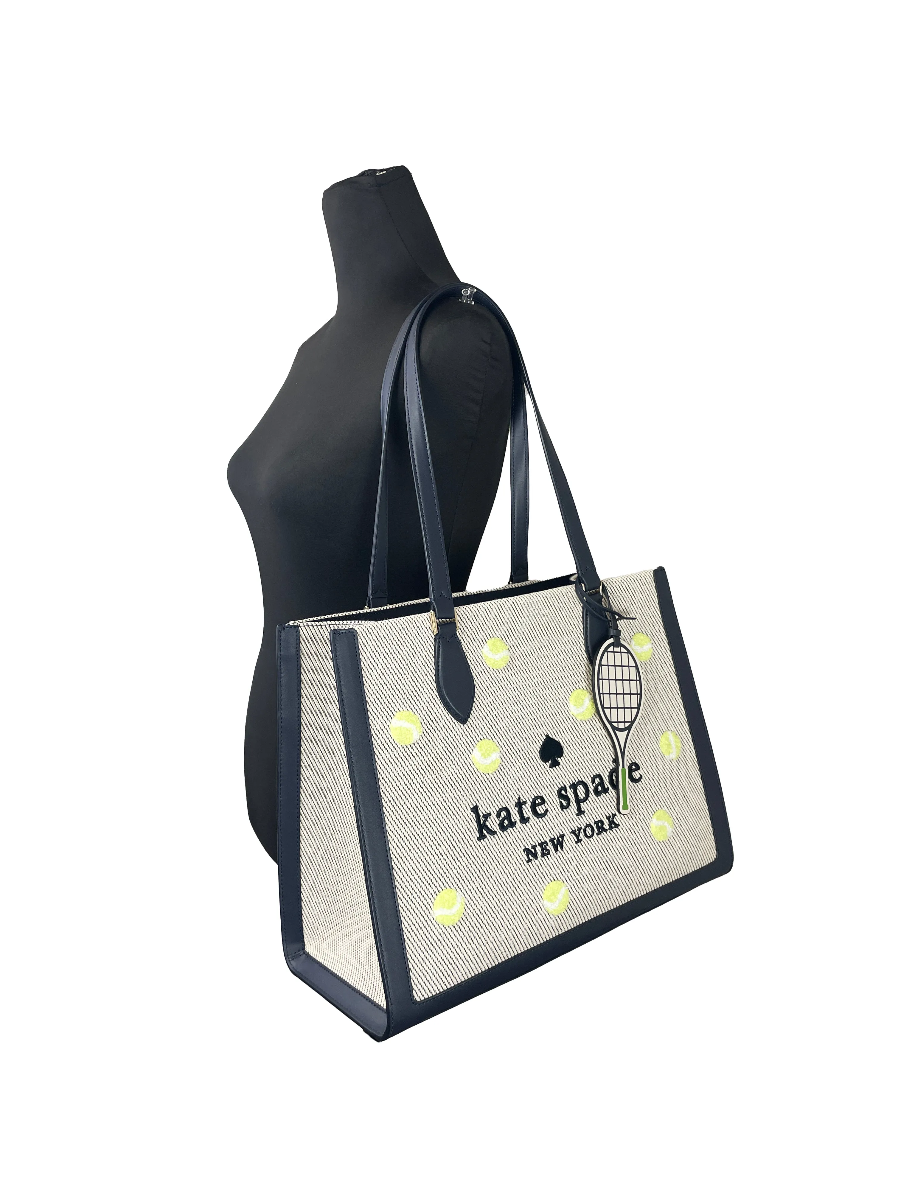 Kate Spade Ellie Grand Slam Tennis Canvas Tote