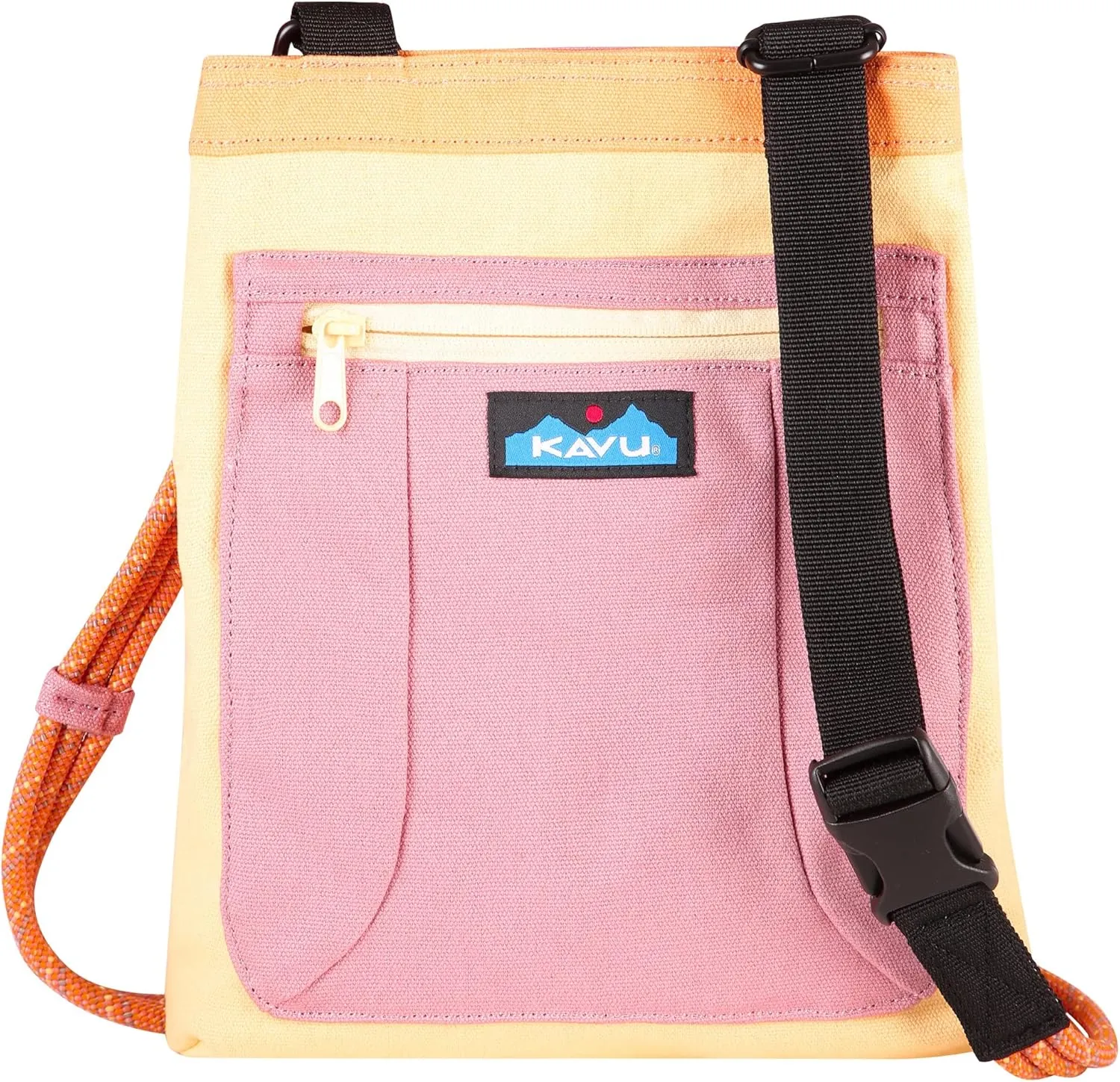 KAVU Keepalong Semi Padded Sling Canvas Rope Crossbody Bag