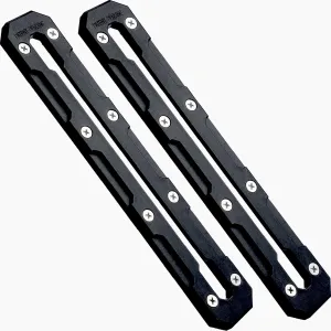 Kayak Track Mount, Kayak Accessories for Fishing to Mount Kayak Paddle Holder, Kayak Rod Holder, Kayak Cup Holder. Low Profile Kayak Rail Track Mount, 2 Pack (10.5'' Track Length), Black