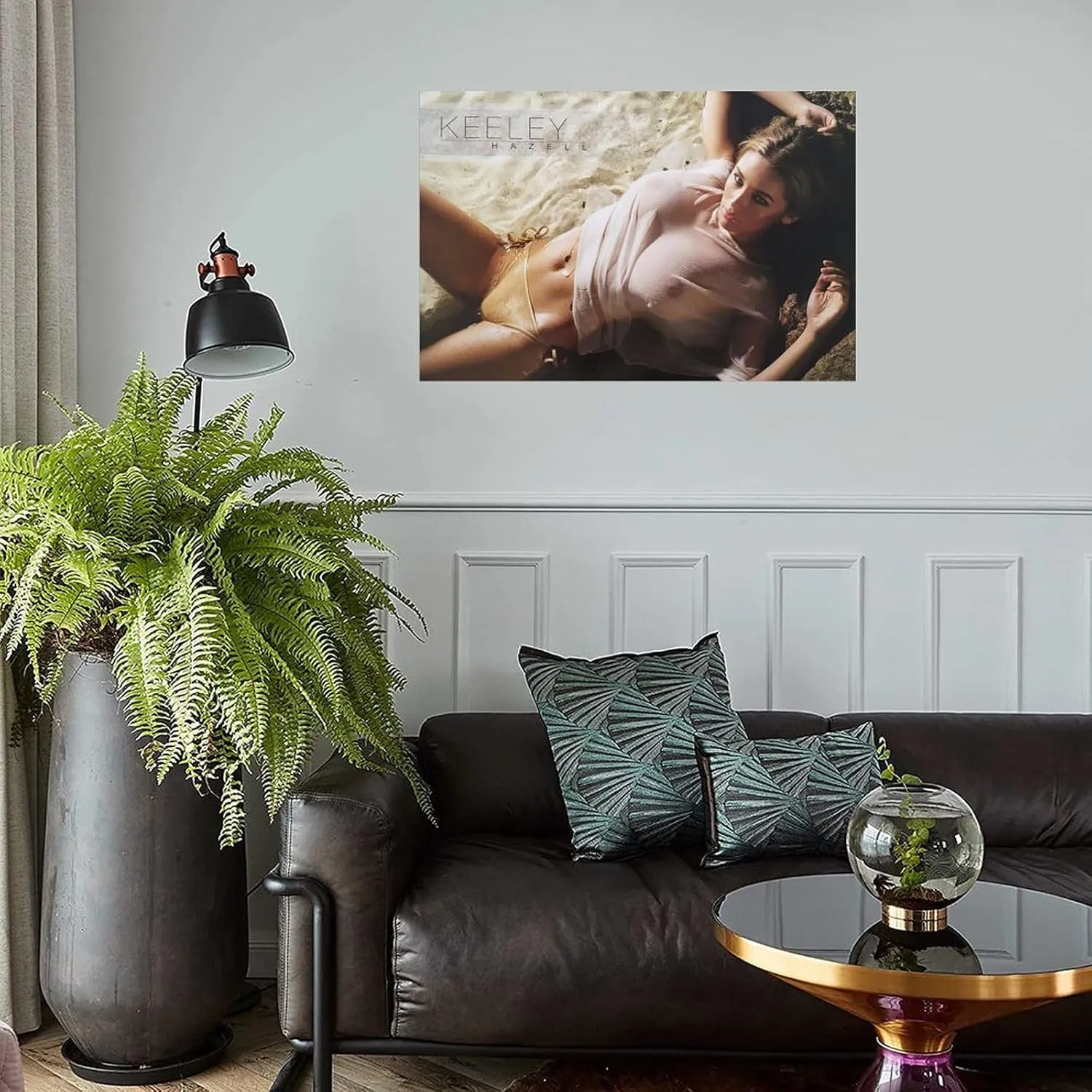Keeley Hazell Sexy Model Bedroom Wall Art Poster 3Wall Poster Art Canvas Printing Living Room Office Bedroom Aesthetic Poster 36x24inch(90x60cm) Unframe-style