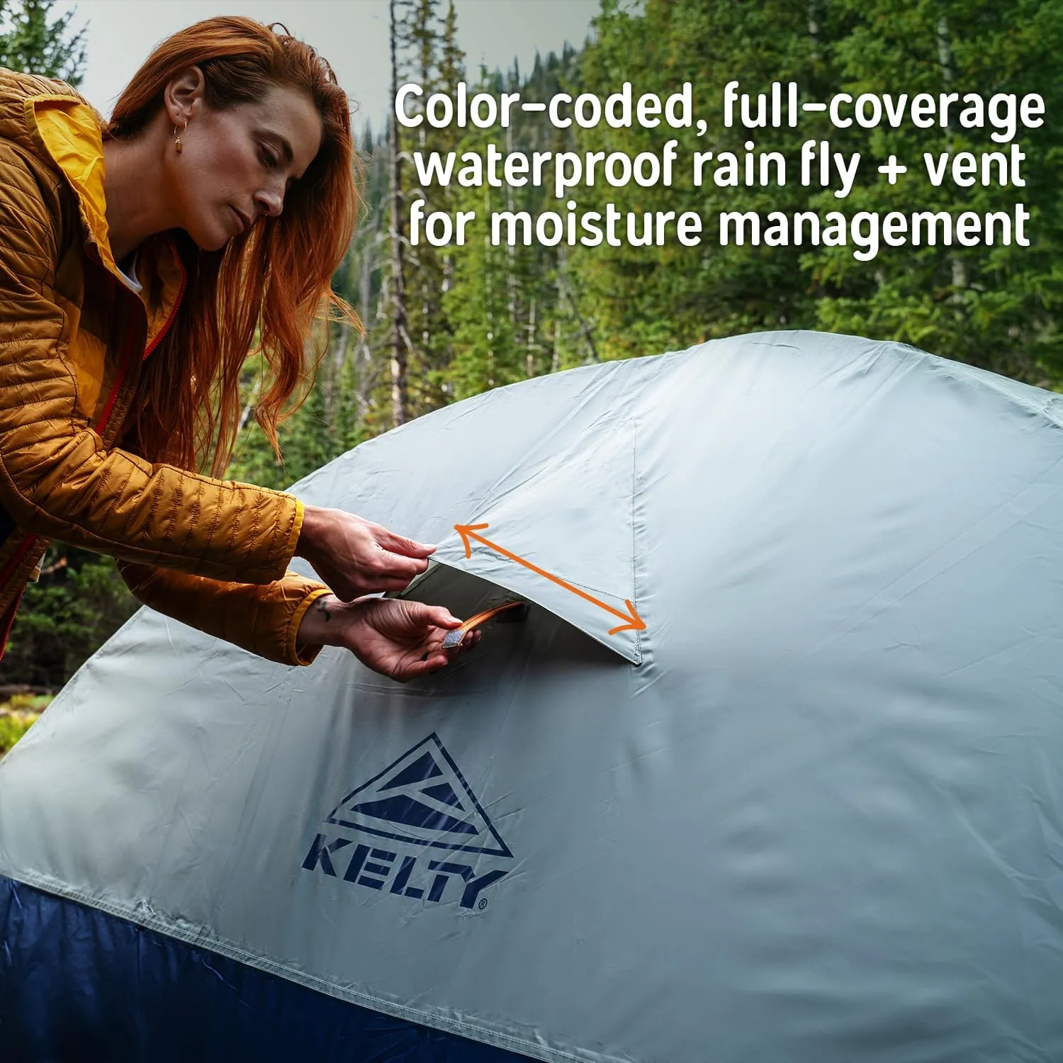 Kelty Late Start Backpacking Tent – Lightweight Two Man Camping Tent Shelter with Quickcorners, Aluminum Poles, Waterproof Poly Fly, Updated for 2024