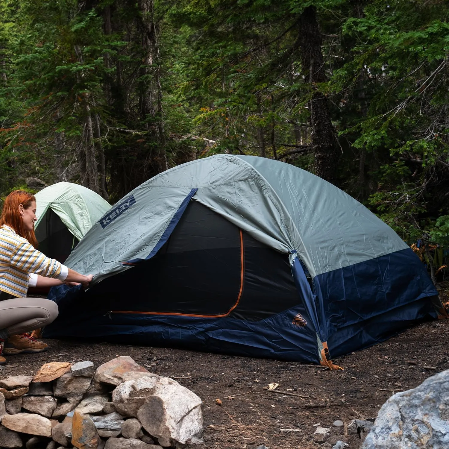 Kelty Late Start Backpacking Tent – Lightweight Two Man Camping Tent Shelter with Quickcorners, Aluminum Poles, Waterproof Poly Fly, Updated for 2024