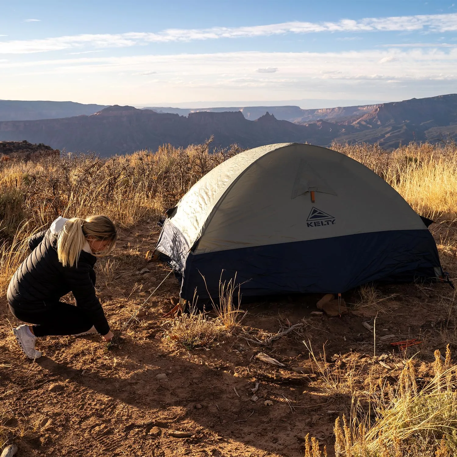 Kelty Late Start Backpacking Tent – Lightweight Two Man Camping Tent Shelter with Quickcorners, Aluminum Poles, Waterproof Poly Fly, Updated for 2024