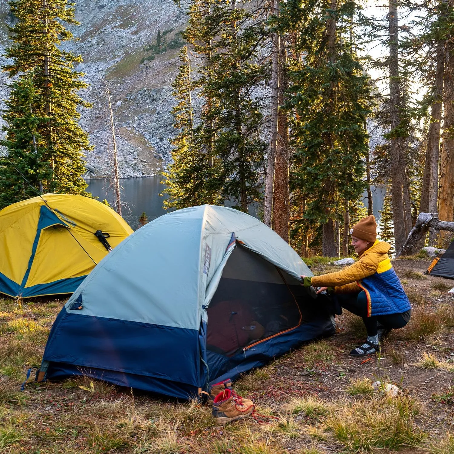 Kelty Late Start Backpacking Tent – Lightweight Two Man Camping Tent Shelter with Quickcorners, Aluminum Poles, Waterproof Poly Fly, Updated for 2024
